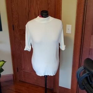 Chicos ribbed short sleeve sweater